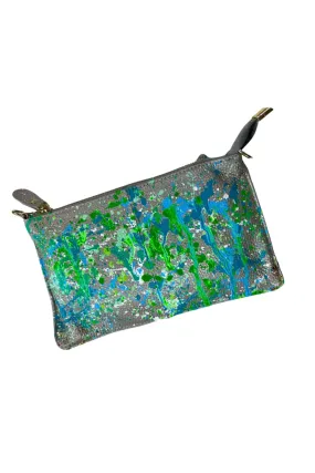 Anca Barbu - Women's Hand Splattered Paint Leather Clutch