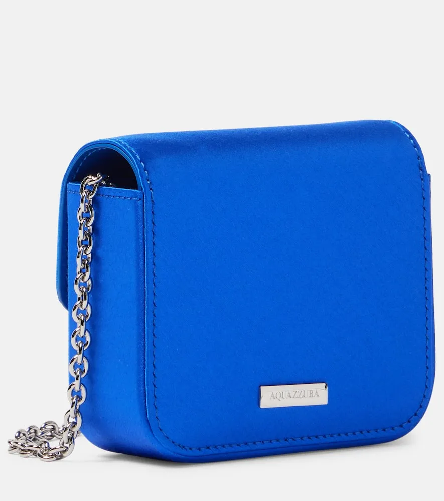 Aquazzura Mini embellished satin shoulder bag