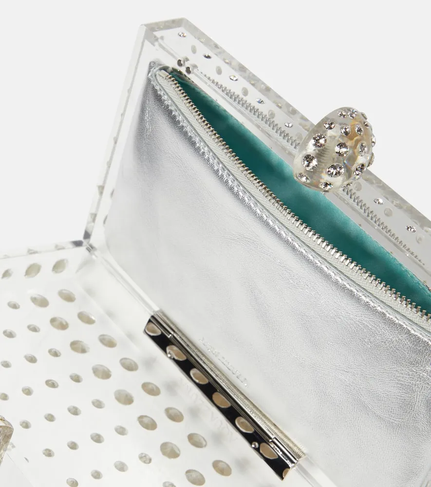 Aquazzura Tequila crystal-embellished clutch