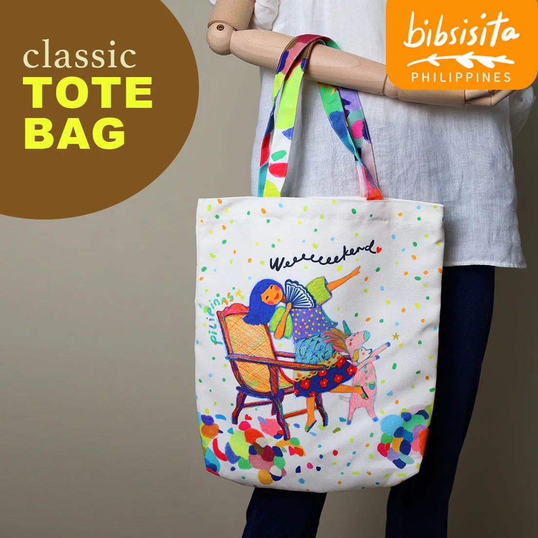 Bibsisita Canvas Tote Bag- WEEKEND
