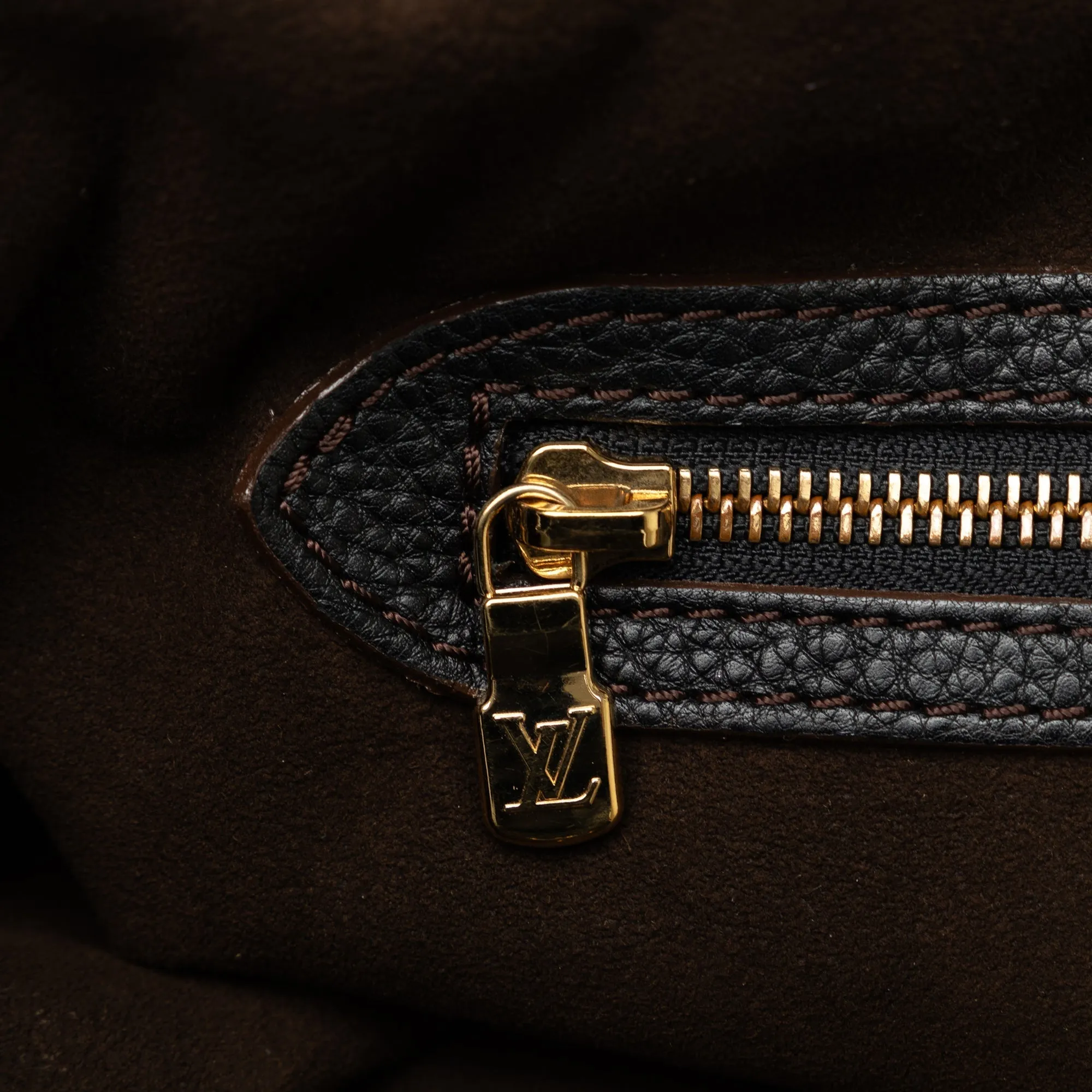 Black Louis Vuitton Monogram Mahina XL Hobo Bag