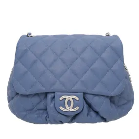 Chanel Blue CC Chain Around Hobo Flap Bag