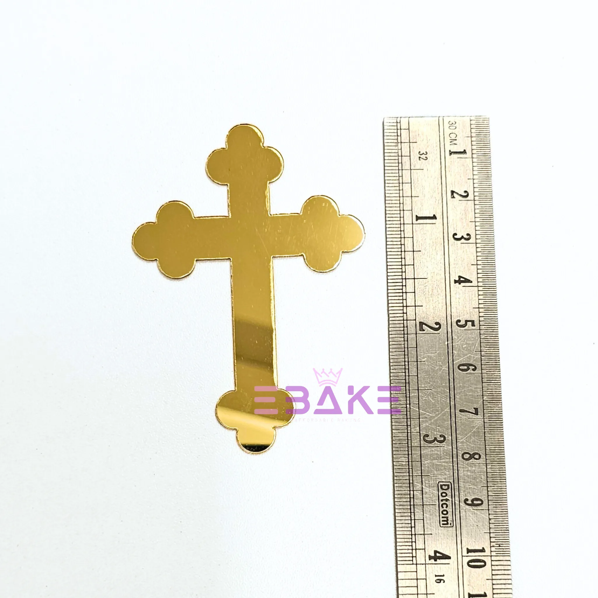 Cross Cake Topper for Baptism, First Holy Communion (Single Piece)