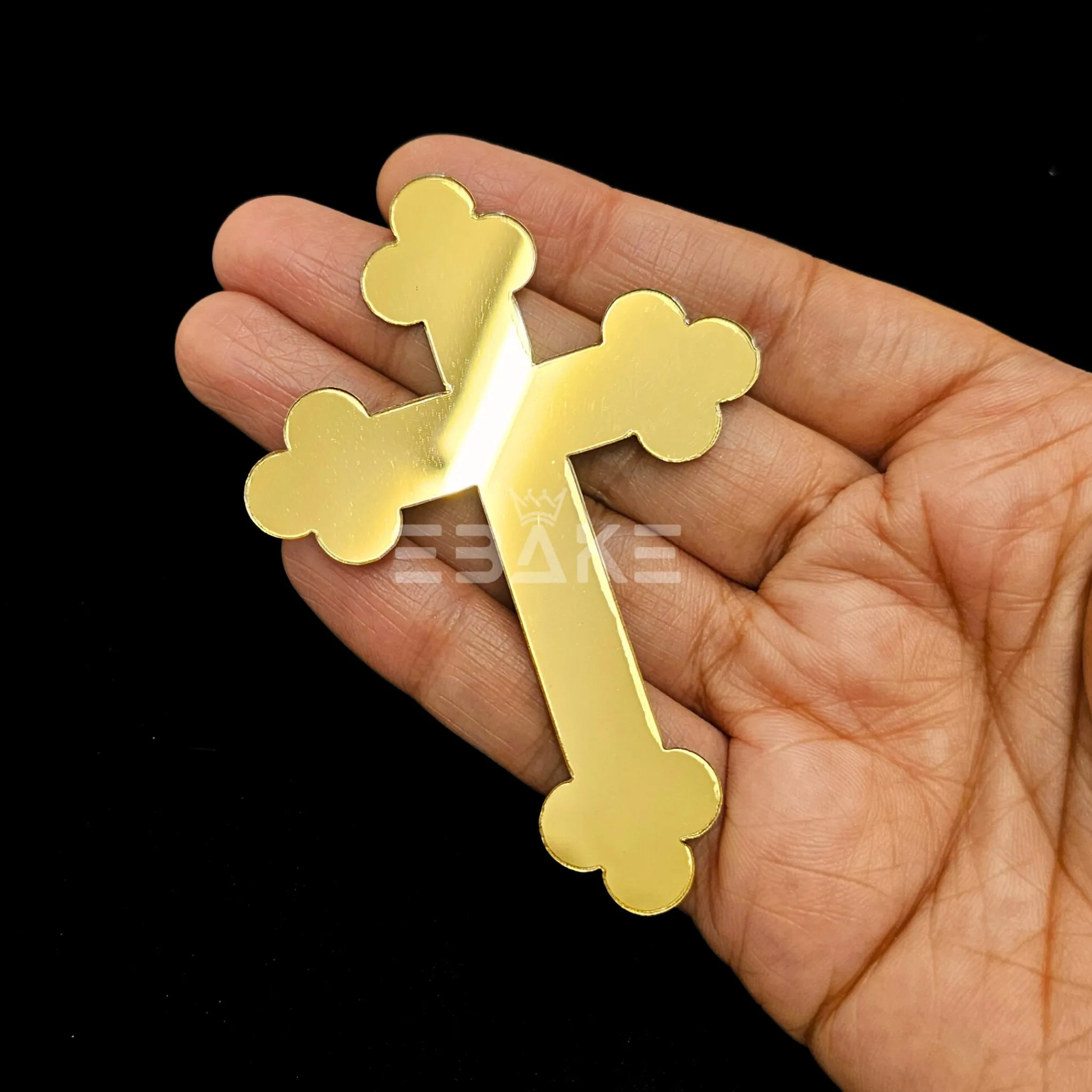 Cross Cake Topper for Baptism, First Holy Communion (Single Piece)