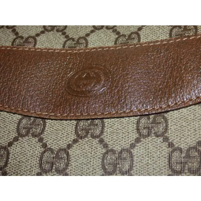Gucci Gg Supreme Bag Canvasleather Brown Guccissima Print Coated Canvasleather Tote