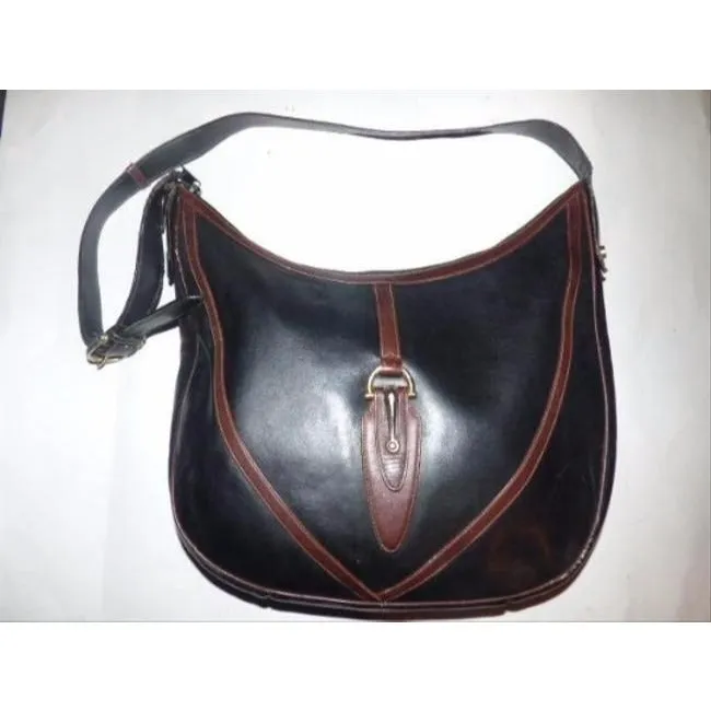 Gucci RARE black leather Jackie hobo with brown & horse bit accents