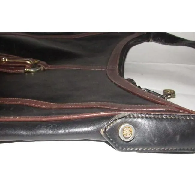 Gucci RARE black leather Jackie hobo with brown & horse bit accents