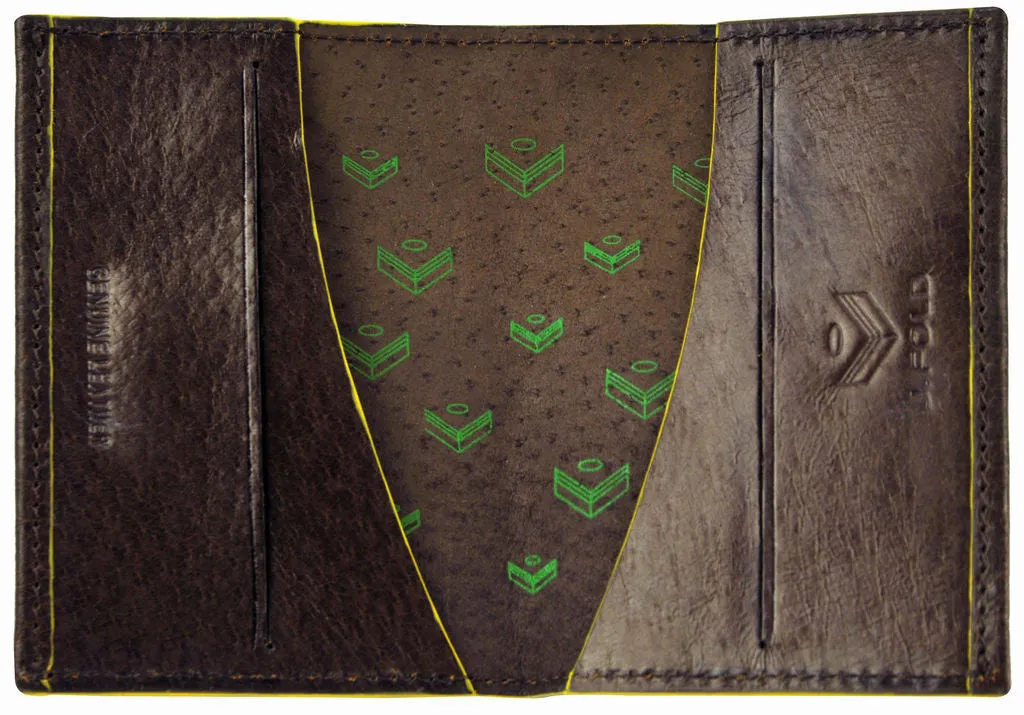 J. Fold Clearcut Folding Card Carrier - Brown