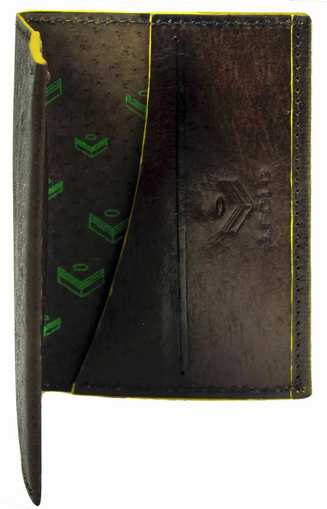 J. Fold Clearcut Folding Card Carrier - Brown