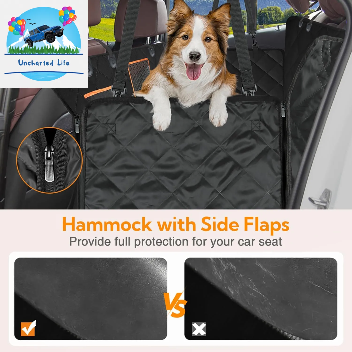 Kytely Dog Car Seat Cover: Waterproof, Anti-Slip, & Hammock Style