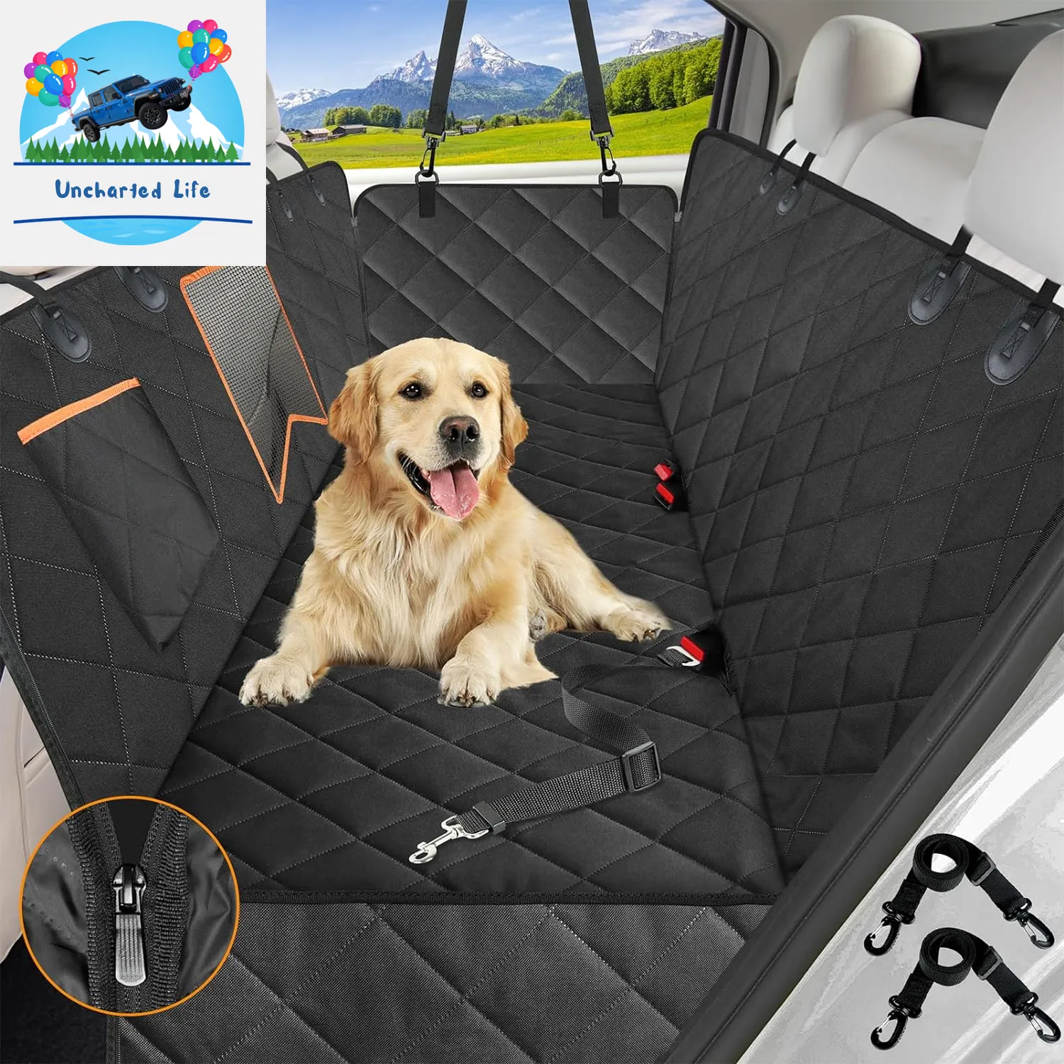 Kytely Dog Car Seat Cover: Waterproof, Anti-Slip, & Hammock Style