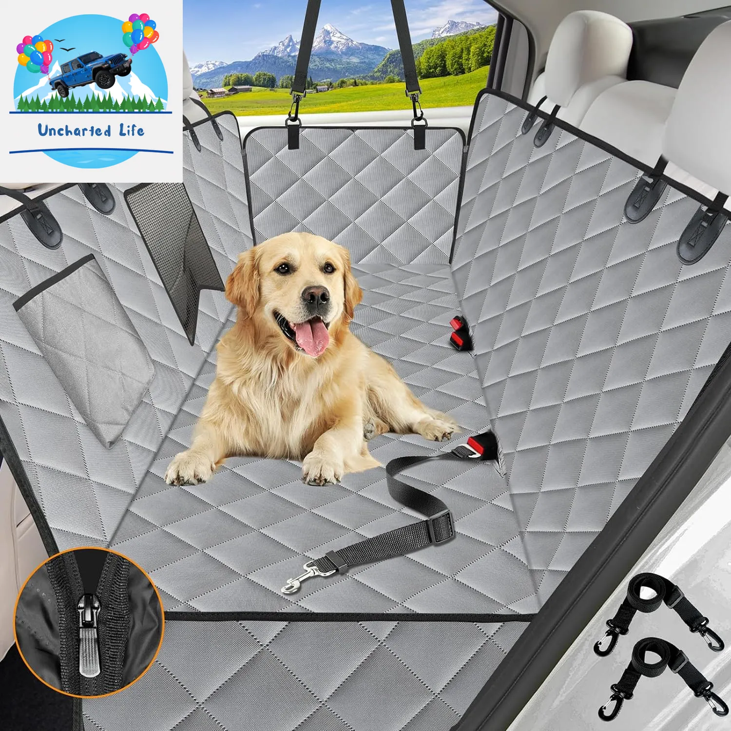 Kytely Dog Car Seat Cover: Waterproof, Anti-Slip, & Hammock Style