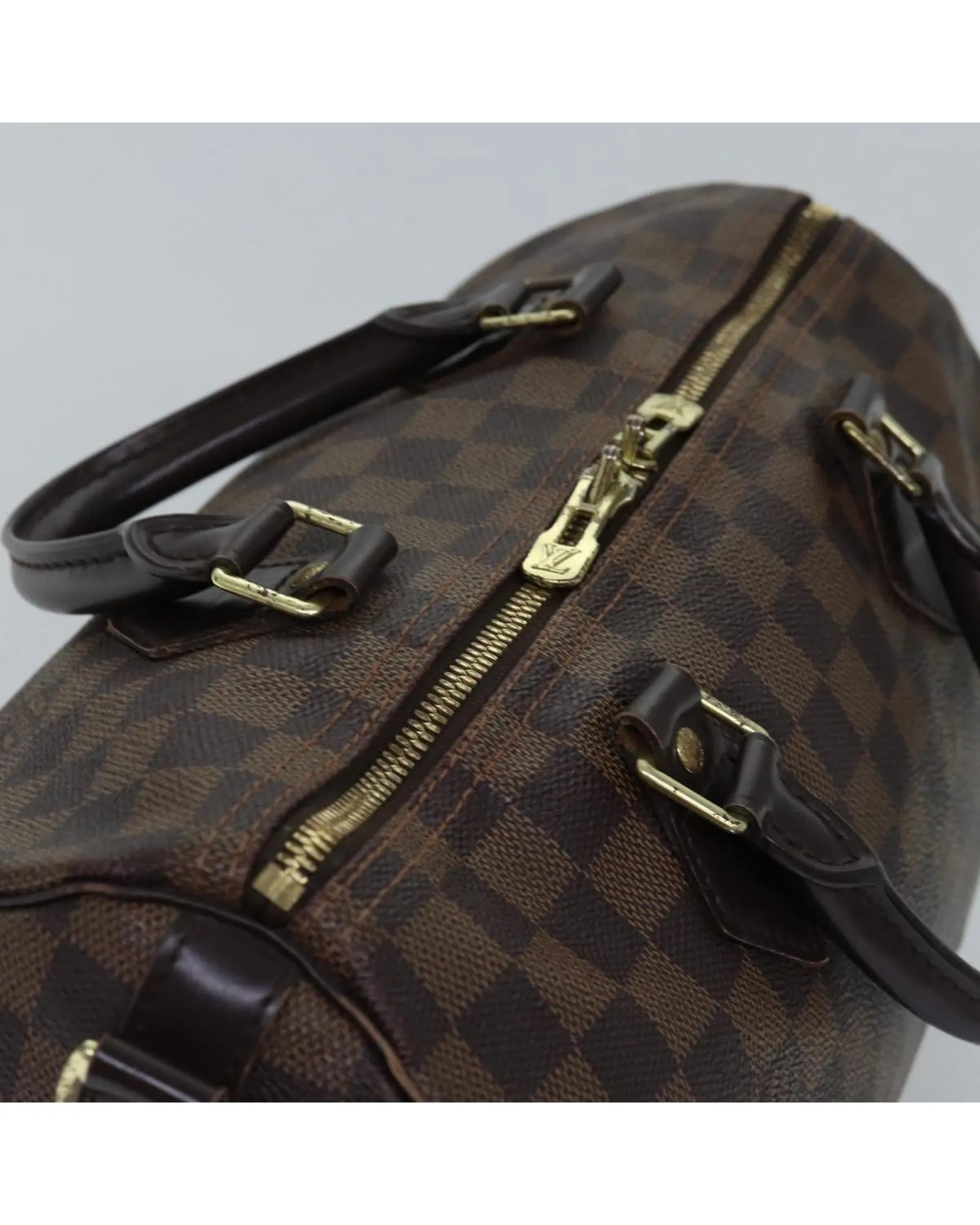 LOUIS VUITTON Speedy 30 Damier Azur Canvas Handbag