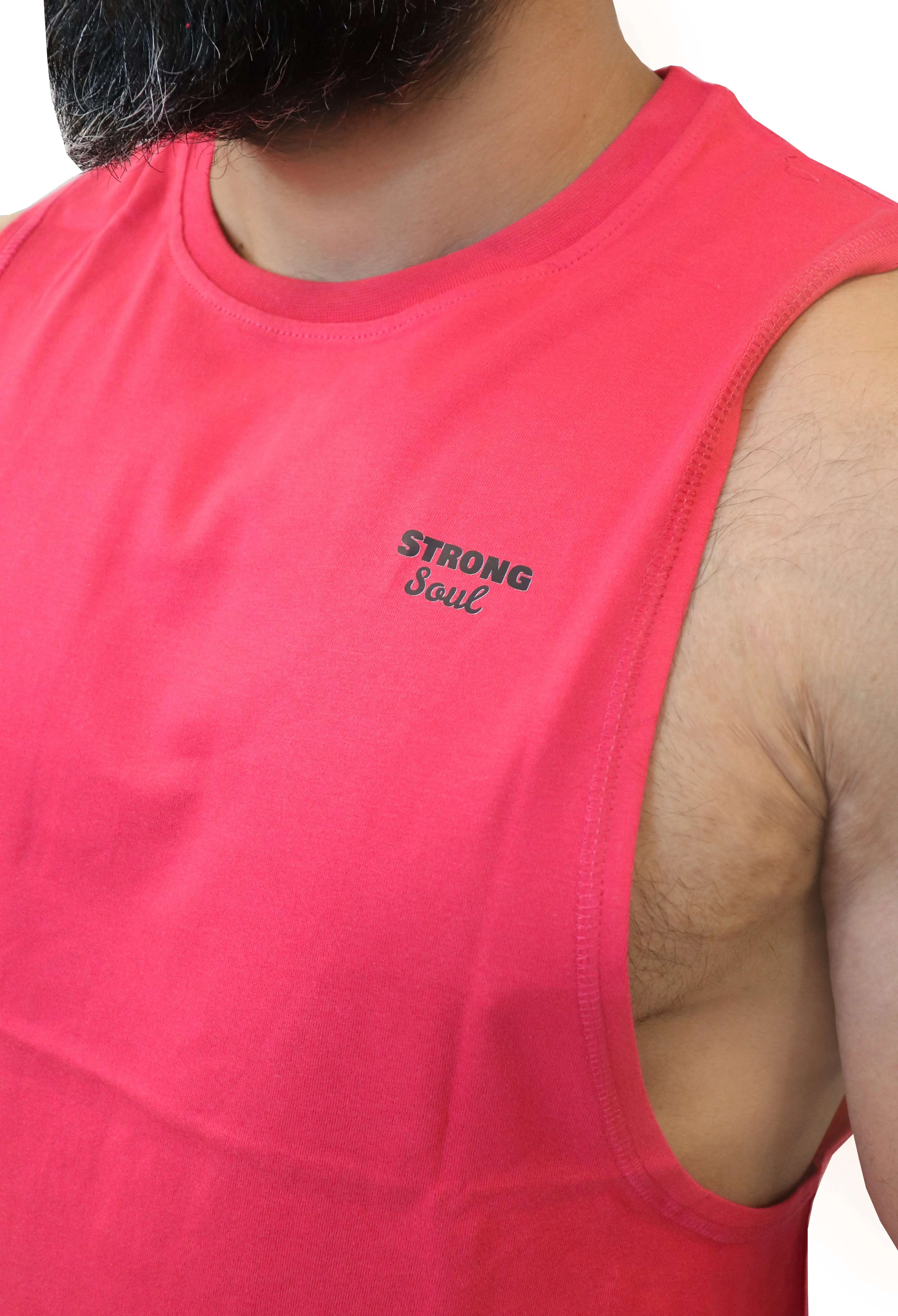 MuscleDaddy Power Tank - Drop Arm - Deep Pink