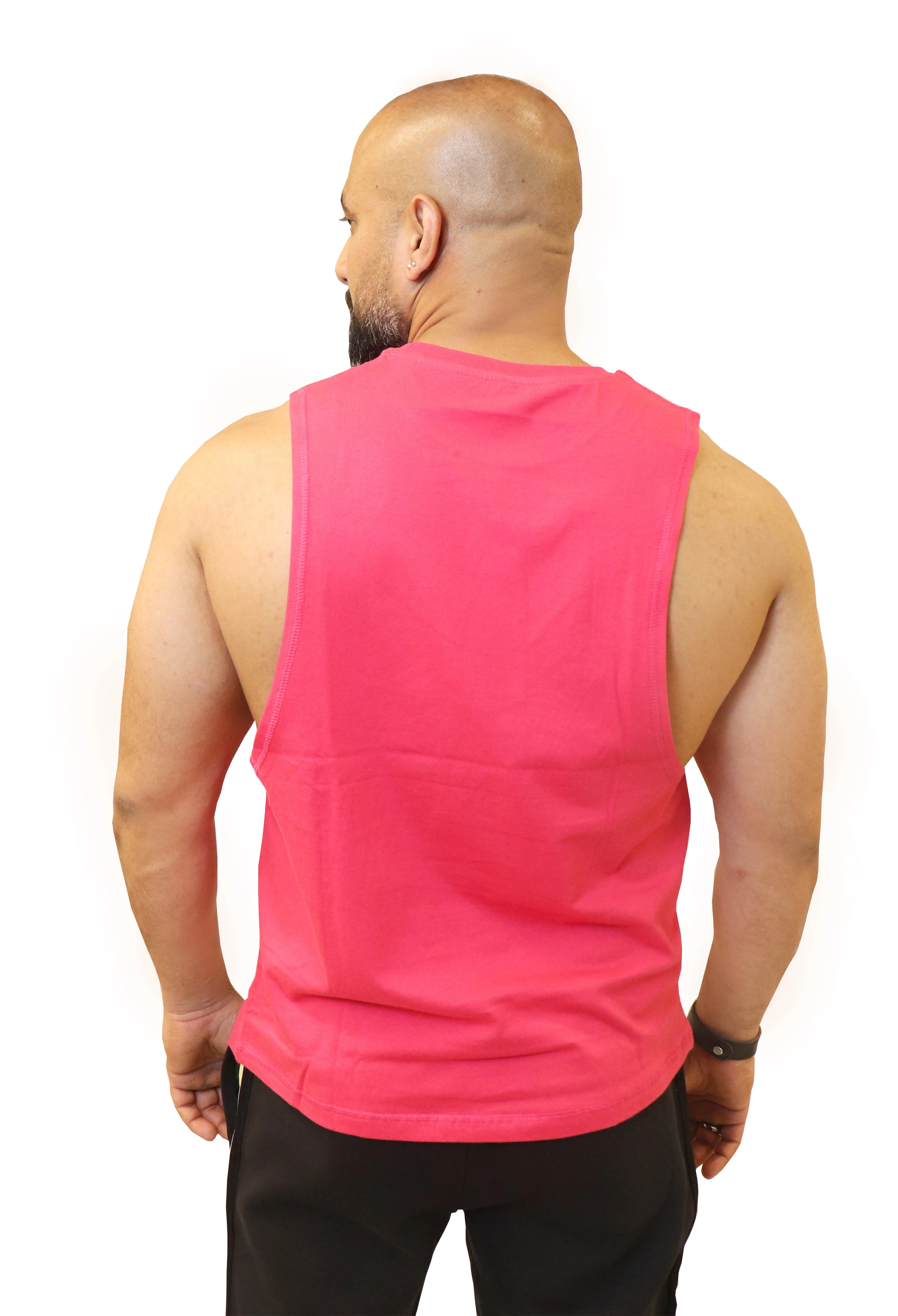 MuscleDaddy Power Tank - Drop Arm - Deep Pink