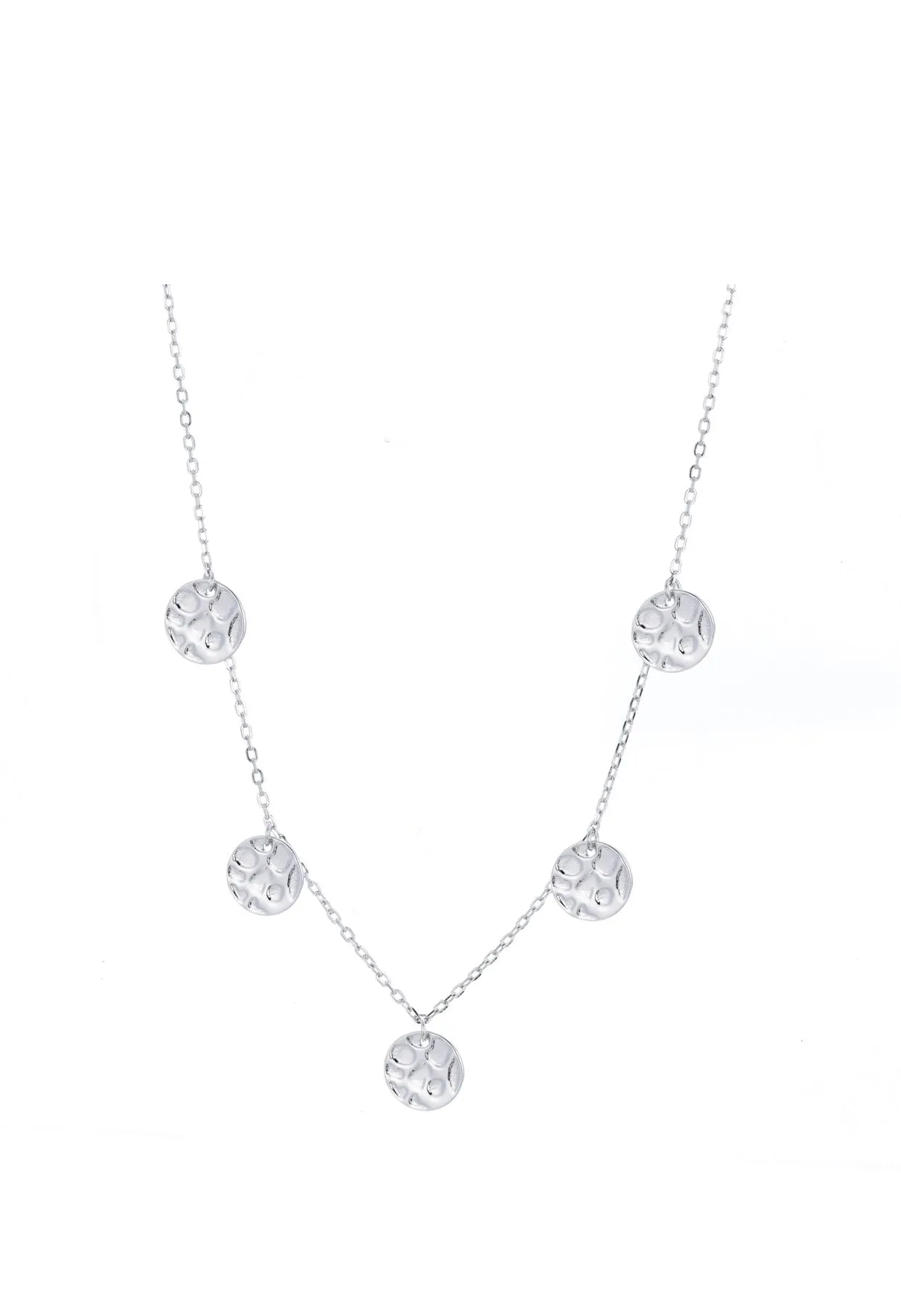 SAHARA DISC SILVER NECKLACE