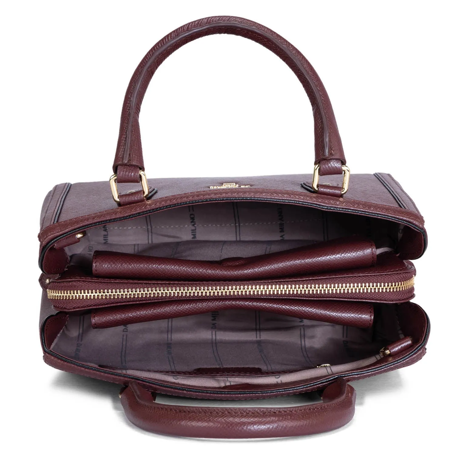 Small Franzy Leather Satchel  - Blood Stone