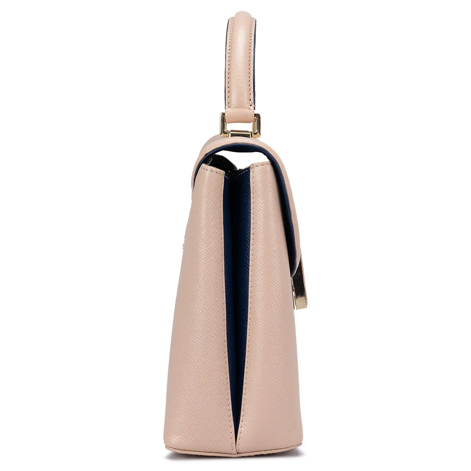 Small Franzy Leather Satchel  - Powder Pink