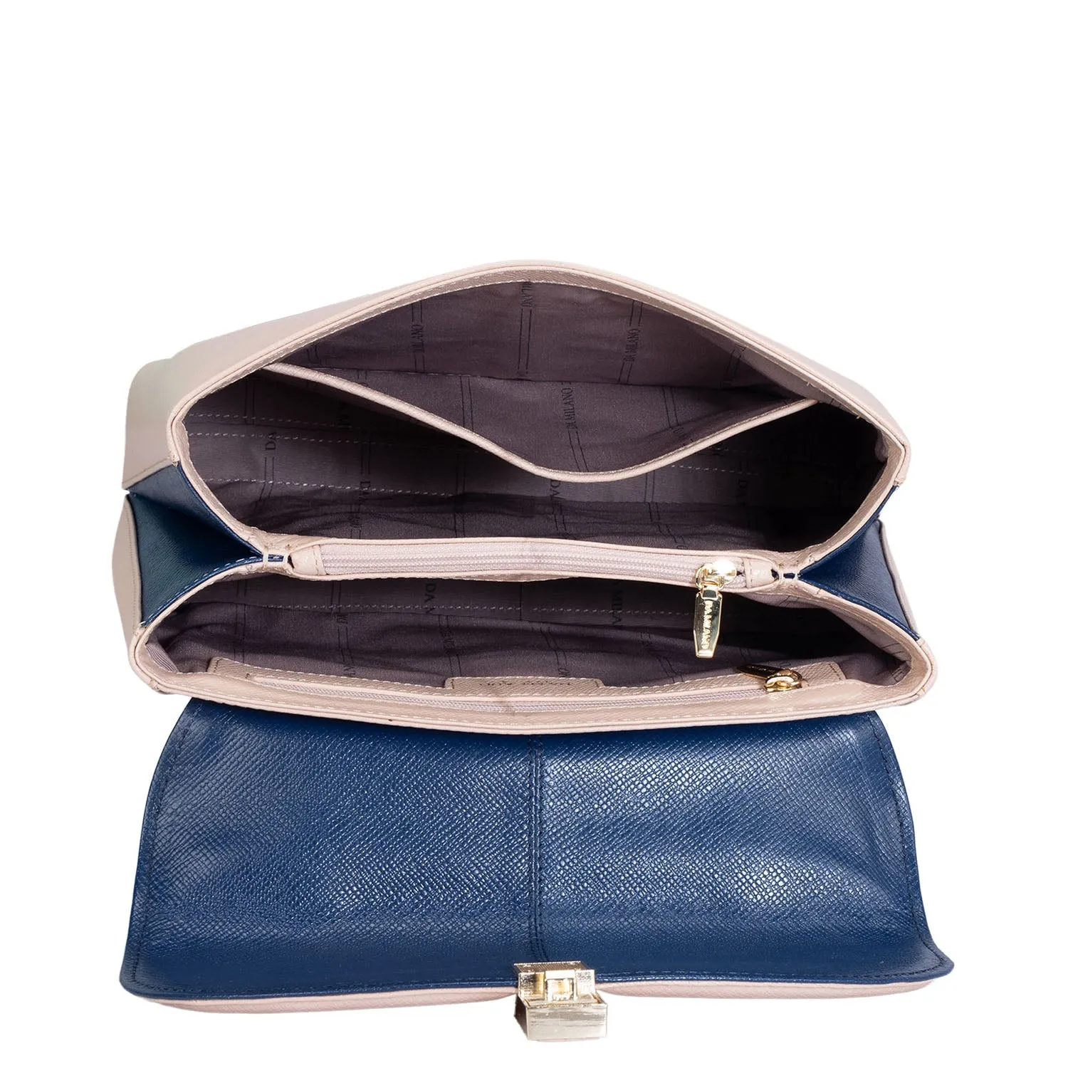 Small Franzy Leather Satchel  - Powder Pink