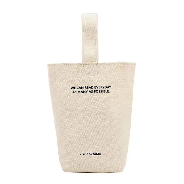 UAKISS  -  Fashion Streetwear Simple Women's Handbags Vintage Casual Letter Design Mini Top-Handle Bags All Match Shopping Canvas Clutches