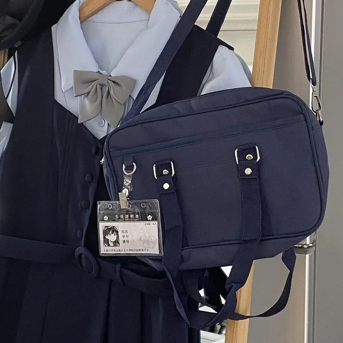 Uakiss Harajuku Women's Bag Trend Fashion Japanese Style JK Uniform Crossbody Shoulder Bags Casual Daily Students Bolso Mujer