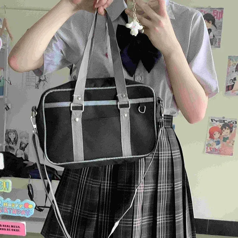 Uakiss Harajuku Women's Bag Trend Fashion Japanese Style JK Uniform Crossbody Shoulder Bags Casual Daily Students Bolso Mujer