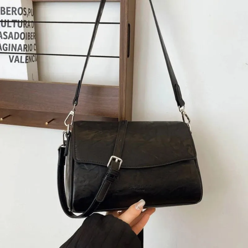 Uakiss Luxury Design Vintage Y2k Aesthetic Crossbody Bag Simple All Match Trendy Women's Handbags Casual Fashion Shoulder Underarm Bag