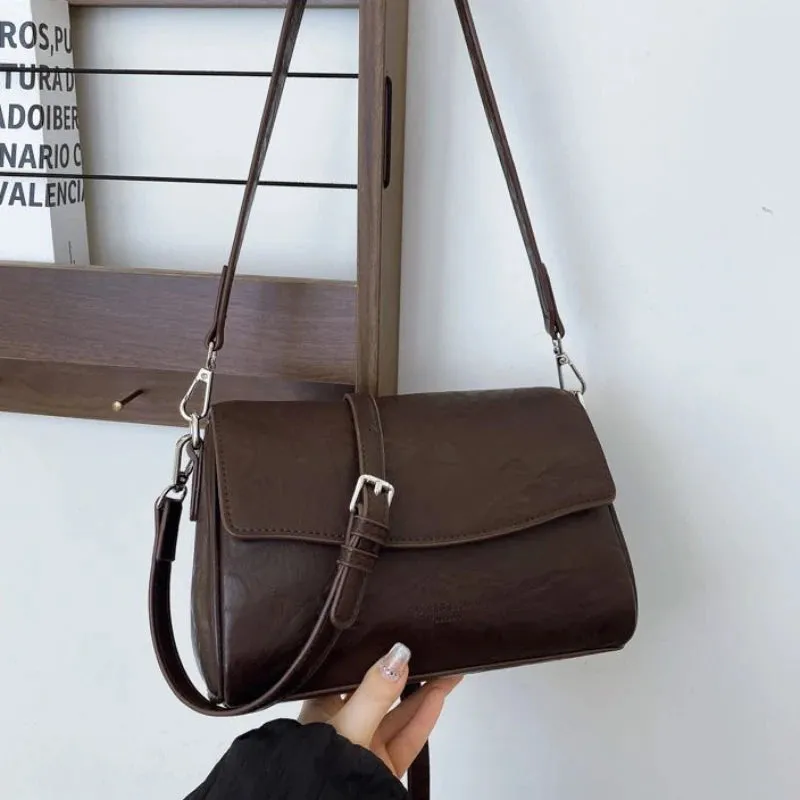 Uakiss Luxury Design Vintage Y2k Aesthetic Crossbody Bag Simple All Match Trendy Women's Handbags Casual Fashion Shoulder Underarm Bag