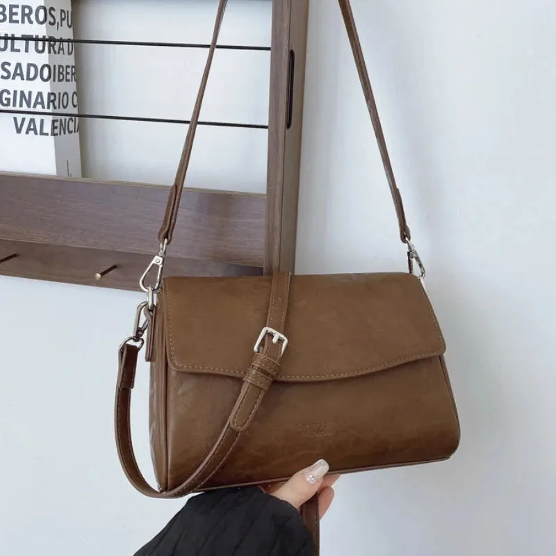 Uakiss Luxury Design Vintage Y2k Aesthetic Crossbody Bag Simple All Match Trendy Women's Handbags Casual Fashion Shoulder Underarm Bag