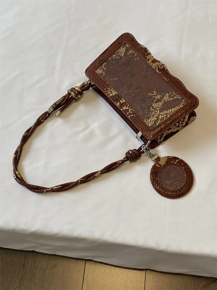 Uakiss Luxury Design Y2k Aesthetic Fashion Ita Bag Vintage Women Transparent Underarm Bags Office Lady All Match Ins Shoulder Handbags