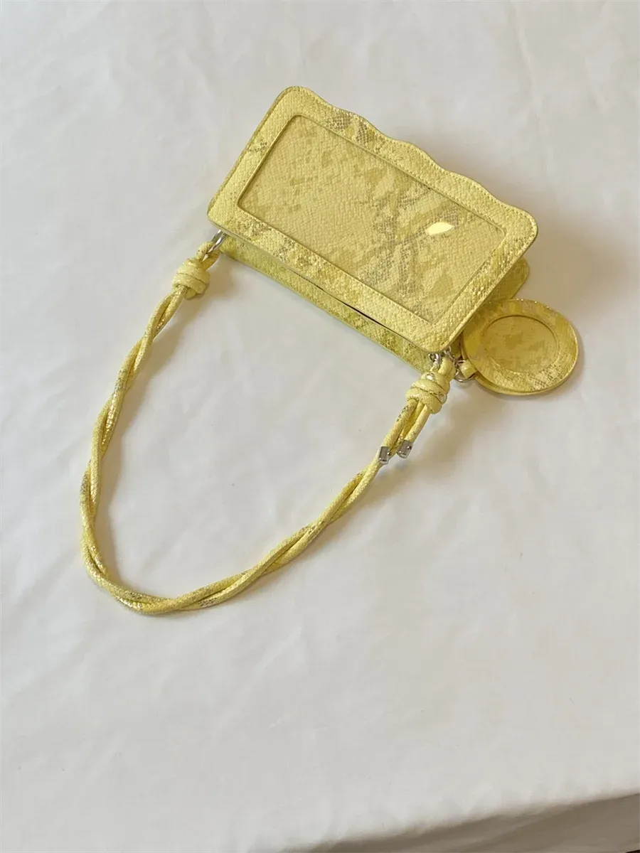 Uakiss Luxury Design Y2k Aesthetic Fashion Ita Bag Vintage Women Transparent Underarm Bags Office Lady All Match Ins Shoulder Handbags